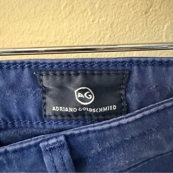 AG Adriano Goldschmidt Prima Cigarette Mid-Rise Stretch Sateen Jeans Royal Blue - Picture 3 of 15